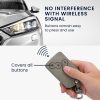 Husa Cheie Auto pentru Renault / Dacia - 4 Butoane - Keyless Go, Piele nabuc, Gri, 48568.04
