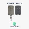 Husa Cheie Auto pentru Renault / Dacia - 4 Butoane - Keyless Go, Piele nabuc, Gri, 48568.04