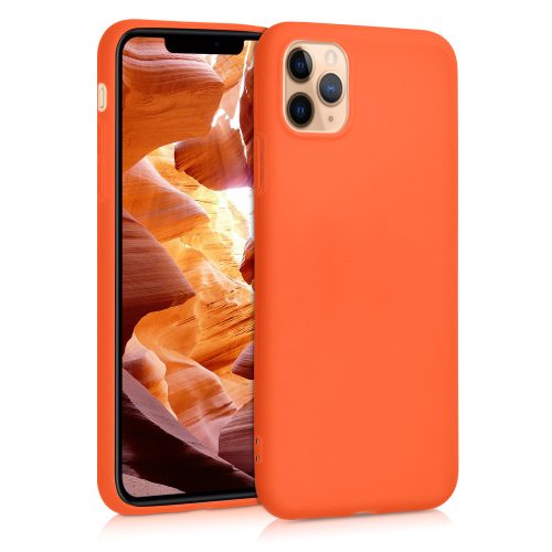 Husa iPhone 11 Pro Max, Silicon, Portocaliu, 49782.69