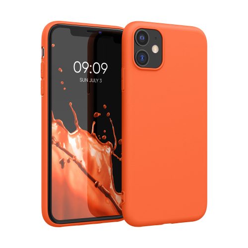 Husa Apple iPhone 11, Silicon, Portocaliu, 49783.69