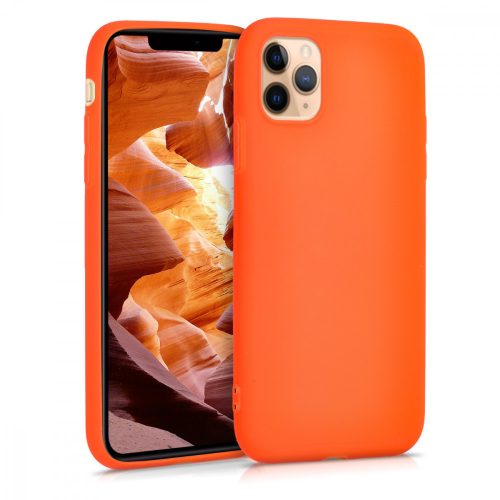 Husa Apple iPhone 11 Pro, Silicon, Portocaliu, 49781.69