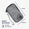 Husa Universala telefon L - 6,5 inch, Microfibra, Negru, 49866.3.02