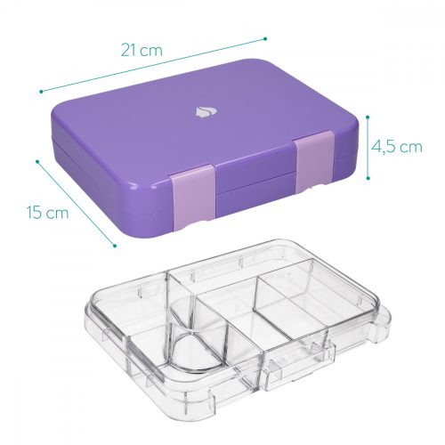 Cutie de pranz Bento Box cu compartimente variabile, 21 x 15 x 4,5 cm, 49877.01.38
