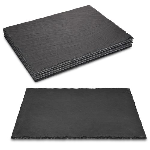 Set 6 tavi din ardezie Navaris, 38x28 cm, design natural, non-zgarieturi, 47683.06.01