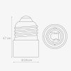 Set 10 Adaptoare dulie de la E27 la E14, Kwmobile, Alb, Plastic, 49973.10