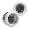 Set 10 Adaptoare dulie de la E40 la E27, Kwmobile, Alb, Plastic, 49974.10