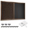 Tabla magnetica combinata cu creta si pluta Navaris, 90 x 60 cm, 50002.01