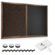 Tabla magnetica combinata cu creta si pluta Navaris, 90 x 60 cm, 50002.01