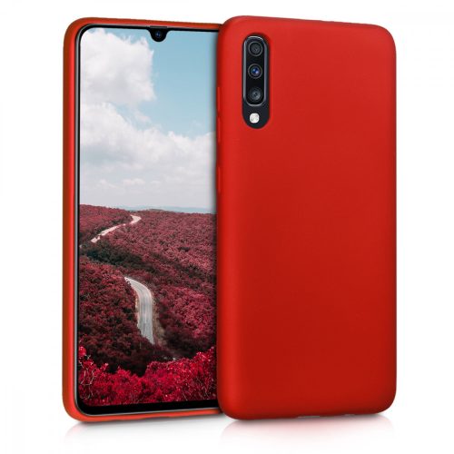 Husa Samsung Galaxy A70, Silicon, Rosu, 48430.36