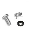 Set 50 Suruburi, piulite si saibe M6 dimensiune 19 inch/10 inch, Kwmobile, Argintiu, Metal, 50058.35.50