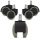 Set 5 Roti pentru scaun de birou tija 10 mm, Kwmobile, Gri, Plastic, 48041.22