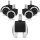 Set 5 Roti pentru scaun de birou tija 11 mm, Kwmobile, Alb/Negru, Plastic, 48042.02