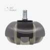 Set 5 Roti pentru scaun de birou tija 11 mm, Kwmobile, Gri, Plastic, 48042.22