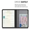 Husa pentru documente auto, Kwmobile, Negru/Alb, Piele ecologica, 50104.01