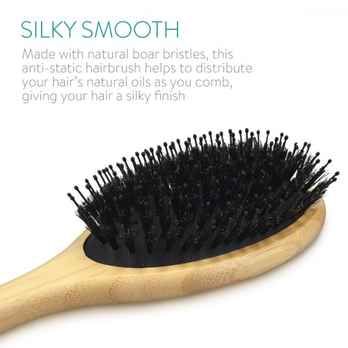 Perie de mistret pentru par Navaris din bambus, 23.5 x 7 cm, 46693.24