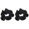 Set 2 Elastice pentru par din 100% matase elastica Navaris, Negru, 50258.02.01