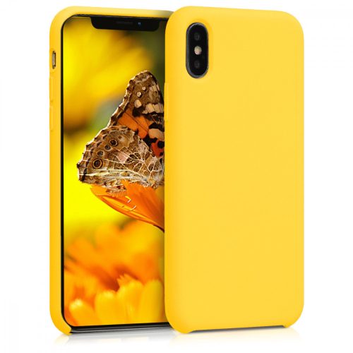 Husa Apple iPhone X / iPhone XS, Silicon, Galben, 42495.165