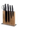 Suport magnetic pentru cutite pe doua fete din lemn de salcam, 22.5 x 22 cm, 50416.025.02