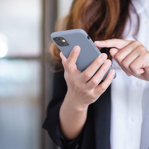 Husa Apple iPhone 11, Silicon, Mov, 49787.136