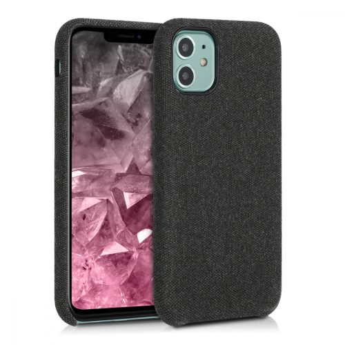 Husa Apple iPhone 11, Textil, Negru, 49805.01