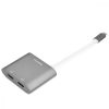 Adaptor USB-C la dublu HDMI 4k 30Hz, Kwmobile, Argintiu, Metal, 50604.01