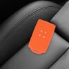 Husa Cheie Auto pentru Renault / Dacia - 4 Butoane - Keyless Go, Silicon, Portocaliu, 48035.29