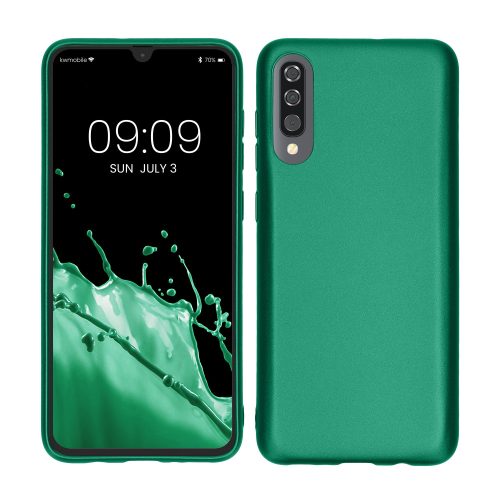 Husa Samsung Galaxy A70, Silicon, Verde, 48430.170