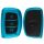 Husa Cheie Auto pentru Hyundai / Kia - 3 Butoane - Keyless Go, Silicon, Albastru, 51052.98