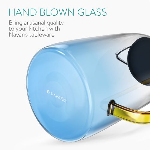 Carafa de apa Navaris 1,55 l cu 4 pahare, Universal, Sticla, 51066.04.05