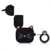 Husa pentru casti Apple AirPods Pro, Kwmobile, Negru/Alb, Silicon, 51055.01
