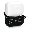 Husa pentru casti Apple AirPods Pro, Kwmobile, Negru/Alb, Silicon, 51055.01