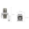 Set 6 Mufe Tip F cu fixare pentru cabluri coaxiale DVB-S/DVB-S2, Kwmobile, Alb/Argintiu, Metal, 51085.02.06