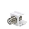 Set 6 Mufe Tip F cu fixare pentru cabluri coaxiale DVB-S/DVB-S2, Kwmobile, Alb/Argintiu, Metal, 51085.02.06