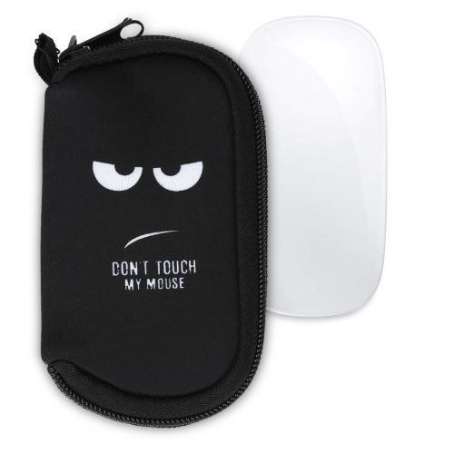 Husa pentru mouse Apple Magic Mouse 2/Magic Mouse 1, Kwmobile, Negru/Alb, Neopren, 51118.01