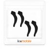 Set 4 Terminale anti-alunecare pentru ochelari, Kwmobile, Negru, Silicon, 51173.01