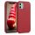 Husa Apple iPhone 11, Piele naturala, Rosu, 49737.09