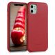Husa Apple iPhone 11, Piele naturala, Rosu, 49737.09