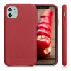 Husa Apple iPhone 11, Piele naturala, Rosu, 49737.09