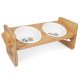 Set 2 Castroane + suport, Caini/ Pisici, Maro, 380 ml, 51308.02