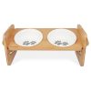 Set 2 Castroane + suport, Caini/ Pisici, Maro, 380 ml, 51308.02