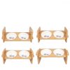 Set 2 Castroane + suport, Caini/ Pisici, Maro, 380 ml, 51308.02