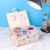Set cutie de cusut Navaris din lemn si 36 de accesorii, 24.5 x 17.5 x 12.5 cm, 49047.02