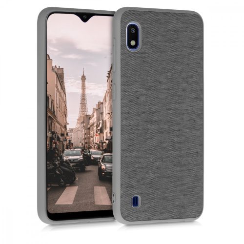 Husa Samsung Galaxy A10, Textil, Gri, 51540.22