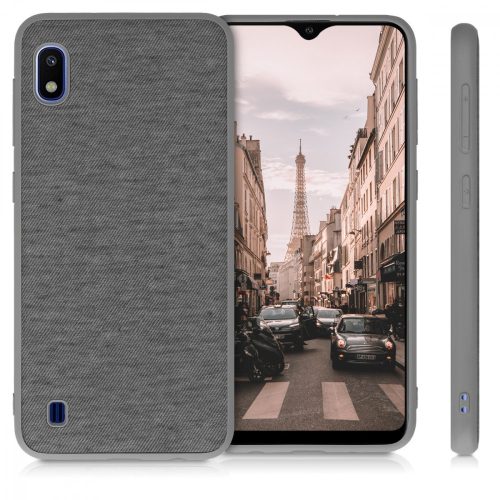 Husa Samsung Galaxy A10, Textil, Gri, 51540.22