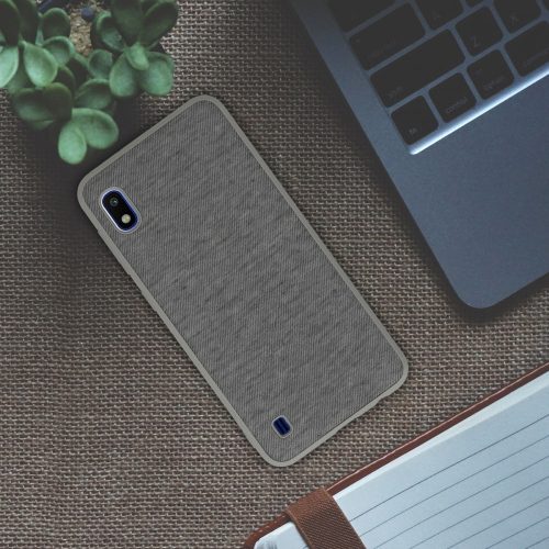 Husa Samsung Galaxy A10, Textil, Gri, 51540.22