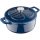 Oala din fonta cu capac Navaris - antiaderenta pentru plite/cuptoare - 24 cm - 3,5 l - albastru inchis, 48777.01.17