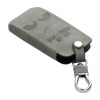 Husa Cheie Auto pentru Renault / Dacia - 4 Butoane - Keyless Go, Piele nabuc, Gri, 48565.10