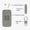 Husa Cheie Auto pentru Renault / Dacia - 4 Butoane - Keyless Go, Piele nabuc, Gri, 48565.09