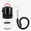 Aspirator pentru cenusa Navaris, 10 L, otel, 800W, cu filtru, compact, negru, 26x26x27 cm, Negru