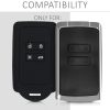 Husa Cheie Auto pentru Renault / Dacia - 4 Butoane - Keyless Go, Silicon, Negru, 49769.09